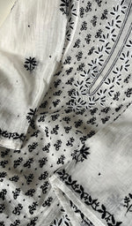 将图像加载到图库查看器中, Saziya Women's Lakhnavi Handcrafted Mul Chanderi Semi - Stitched Kurta And Dupatta Set - HONC0253601