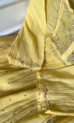 Load image into Gallery viewer, Women's Lakhnavi Handcrafted Mul Chanderi Semi-Stitched Kurta And Dupatta Set - HONC0323769