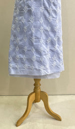 Load image into Gallery viewer, Women's Lakhnavi Handcrafted Cotton Chikankari Unstitched Kurti Fabric - HONC0192289