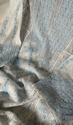 将图像加载到图库查看器中, Women's Lakhnavi Handcrafted Mul Chanderi Semi - Stitched Anarkali And Dupatta Set - HONC0292198