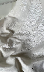 Load image into Gallery viewer, Women's Lucknowi Handcrafted Chanderi Silk Chikankari Kurta Dupatta Set - HONC0267143