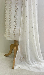 Load image into Gallery viewer, Women's Lucknowi Handcrafted Viscose Georgette Chikankari Kurta And Dupatta Set - HONC0144589
