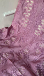 将图像加载到图库查看器中, Women's Lakhnavi Handcrafted Mul Chanderi Unstitched Kurta And Dupatta Set - HONC0277040