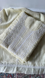 Load image into Gallery viewer, Women's Lakhnavi Handcrafted Mul Chanderi UnStitched Kurta And Dupatta Set - HONC0374453