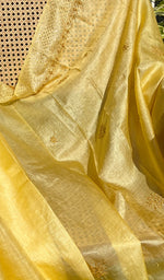Load image into Gallery viewer, Women's Lakhnavi Handcrafted Tussar Silk Chikankari Saree - HONC0264385