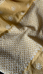将图像加载到图库查看器中, Women's Lakhnavi Handcrafted Pure Cotton Semi - Stitched Kurta And Dupatta Set - HONC0212215