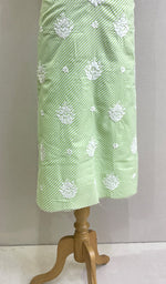 Load image into Gallery viewer, Women's Lakhnavi Handcrafted Cotton Chikankari Unstitched Kurti Fabric - HONC0214779