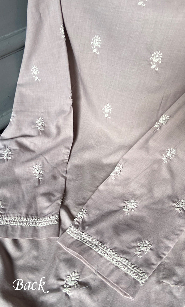 Men's Lucknowi Handcrafted Cotton Chikankari Kurta - HONC0302811