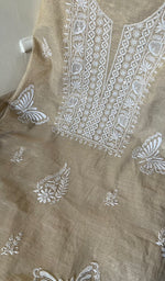 将图像加载到图库查看器中, Women's Lakhnavi Handcrafted Tissue Chanderi Chikankari Kutra Dupatta Set - HONC0278158