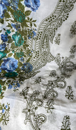 将图像加载到图库查看器中, Women's Lakhnavi Handcrafted Cotton Chikankari Unstitched Kurti Fabric - HONC0284345