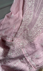 Load image into Gallery viewer, Women's Lakhnavi Handcrafted Mul Chanderi Semi - Stitched Anarkali And Dupatta Set - HONC0284741