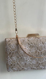 Load image into Gallery viewer, Beige Chikankari Embroidered Clutch - HONC0377323