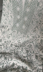 Load image into Gallery viewer, Women's Lakhnavi Handcrafted Mul Chanderi Unstitched Kurta And Dupatta Set- HONC0278929