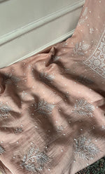 Load image into Gallery viewer, Women's Lakhnavi Handcrafted Mul Chanderi Unstitched Kurta And Dupatta Set- HONC0319474