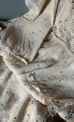 Load image into Gallery viewer, Women's Lakhnavi Handcrafted Tissue Chanderi Semi-Stitched  Kurta And Dupatta Set - HONC0313007