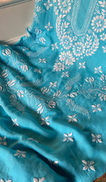 将图像加载到图库查看器中, Women's Lakhnavi Handcrafted Modal Cotton Chikankari Suit Material - HONC0275952