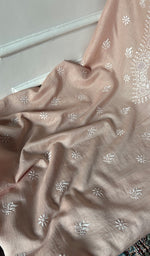 将图像加载到图库查看器中, Lucknowi Handcrafted Maheshwari Mul chanderi Chikankari Unstitched Men's Kurta Fabric - HONC0288622