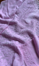 Load image into Gallery viewer, Women's Lakhnavi Handcrafted Viscose Georgette Chikankari Kurti- HONC0301079