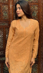 Load image into Gallery viewer, Women's Lucknowi Handcrafted Viscose Georgette Chikankari Top - HONC0227641