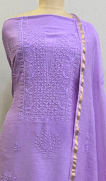 Load image into Gallery viewer, Women's Lakhnavi Handcrafted Chanderi Silk Chikankari Full Suit - HONC0174815