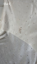 Load image into Gallery viewer, Lucknowi Handcrafted Chanderi Silk Chikankari Unstitched Men's Kurta Fabric - HONC0304298