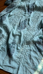 将图像加载到图库查看器中, Women's Lucknowi Handcrafted Modal Cotton Chikankari Kurti - HONC0300988