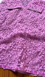 将图像加载到图库查看器中, Women's Lakhnavi Handcrafted Cotton Chikankari Kurti - NC065015