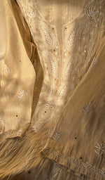 将图像加载到图库查看器中, Women's Lakhnavi Handcrafted Tissue Chanderi Semi -stitched Anarkali And Dupatta Set - HONC0264007