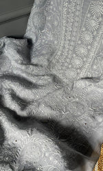 Load image into Gallery viewer, Women's Lakhnavi Handcrafted Mul Chanderi Kurta And Dupatta Set - HONC0296494