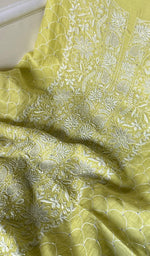 将图像加载到图库查看器中, Women's Lakhnavi Handcrafted Mul Chanderi Kurta And Dupatta Set - HONC0288980