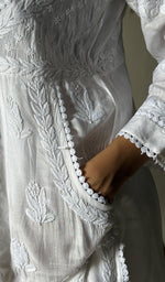 将图像加载到图库查看器中, Women's Lucknowi Handcrafted Muslin Dress - HONC0297132