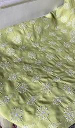 将图像加载到图库查看器中, Women's Lakhnavi Handcrafted Cotton Unstitched Chikankari Suit Material - HONC0360798