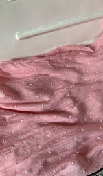 Load image into Gallery viewer, Basma Women's Lucknowi Handcrafted Mul Chanderi Semi - stitched Chikankari Anarkali Full Set - HONC0355635