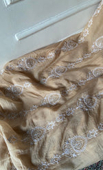 将图像加载到图库查看器中, Javeria Women's Lakhnavi Handcrafted Mul Chanderi Unstitched Kurta And Dupatta Set- HONC0326143