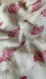 将图像加载到图库查看器中, Women's Lakhnavi Handcrafted Mul Chanderi Kurta And Dupatta Set - HONC0263969