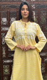 将图像加载到图库查看器中, Amanat Women's Lucknowi Handcrafted Cotton Chikankari Kurti - HONC0276855