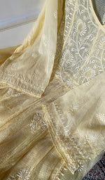 将图像加载到图库查看器中, Women's Lucknowi Handcrafted Kota Cotton Chikankari Semi Stitched Kurta And Dupatta Set - HONC0318330