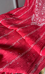 Load image into Gallery viewer, Women's Lakhnavi Handcrafted Mul Chanderi Semi - Stitched Anarkali And Dupatta Set- HONC0300027