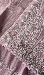 Load image into Gallery viewer, Nushrat Women's Lakhnavi Handcrafted Mul Chanderi Unstitched Kurta And Dupatta Set - HONC0247976