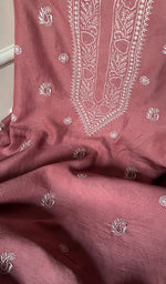 Load image into Gallery viewer, Lucknowi Handcrafted Maheshwari Mul Chanderi Chikankari Unstitched Men's Kurta Fabric - HONC0274611