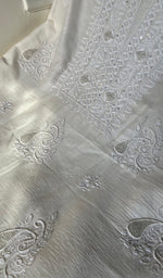 Load image into Gallery viewer, Irum Women's Lakhnavi Handcrafted Mul Chanderi Unstitched Kurta And Dupatta Set - HONC0278137