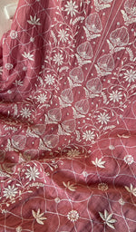 Load image into Gallery viewer, Women's Lakhnavi Handcrafted Mul Chanderi Kurta And Dupatta Set - HONC0288979