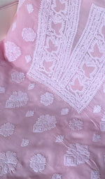 Load image into Gallery viewer, Women's Lakhnavi Handcrafted Cotton Chikankari Suit Material - HONC02744500