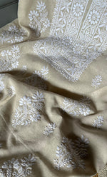 Load image into Gallery viewer, Women's Lakhnavi Handcrafted Cotton Chikankari Kurta And Kurta Dupatta Set - HONC0302852