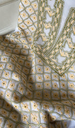 Load image into Gallery viewer, Women's Lakhnavi Handcrafted Cotton Unstitched Chikankari Suit Material - HONC0367398