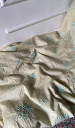 Load image into Gallery viewer, Women's Lakhnavi Handcrafted Mul Chanderi Unstitched Chikankari Full Suit Material - HONC0369243