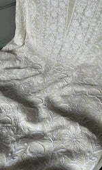 Load image into Gallery viewer, Women's Lakhnavi Handcrafted Pure Silk Georgette Chikankari Kurta And Dupatta Set- HONC0289957