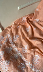 Load image into Gallery viewer, Women's Lucknowi Handcrafted Kota Cotton Chikankari Unstitched Kurta And Dupatta Set - HONC0325515