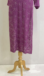 Load image into Gallery viewer, Women's Lakhnavi Handcrafted Viscose Georgette Chikankari Kurti - HONC0144364