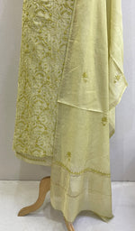 将图像加载到图库查看器中, Women's Lakhnavi Handcrafted Mul Chanderi Kurta And Dupatta Set - HONC0195328